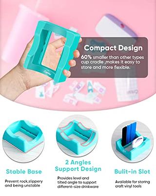 CUPITUP Small Silicone Cup Cradle with Built-in Slot for Crafting Tumblers  Use to Apply Vinyl Decals for Tumblers, Tumbler Holder for Crafts, 2 Angle  Supports Tumbler Cradle for Epoxy - Yahoo Shopping