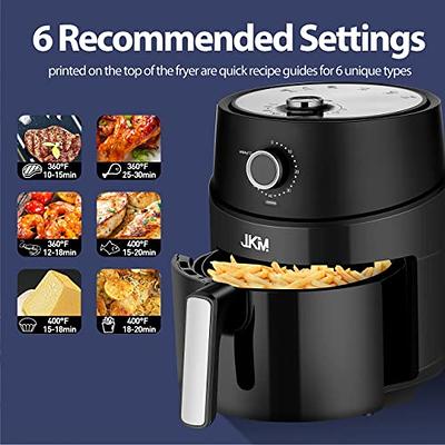 JKM Air Fryer 4.7 Quart, mechanical Air Fryer Oven, Adjustable