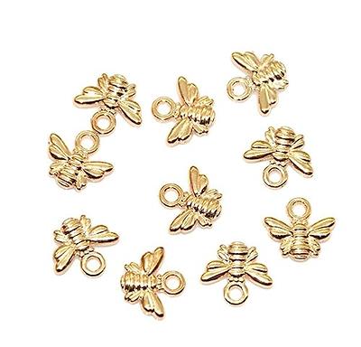 XIFALUFANCY Charms for Jewelry Making,40Pcs 1.1x1cm Small Bee