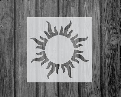 Sun Custom Stencil for Wall Art: Reusable Plastic Stencils for