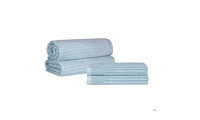 StyleWell Ribbed Quick Dry 6-Piece Crystal Bay Cotton Towel Set