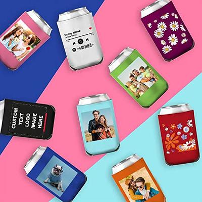 Custom Can Sleeve Beer Coolers Bulk Personalized Can Cooler With Photo Logo  Customized Insulated Beverage Bottle Holder for Party Weddings Fishing