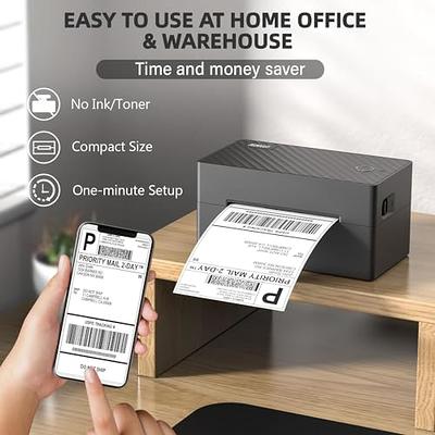 Phomemo Bluetooth Thermal Shipping Label Printer for Shipping Packages -  Thermal Label Printer Bluetooth for Phone&PAD&PC, Built-in Label Holder 4x6  Printer for ,Shopify, ,USPS,,Temu etc 