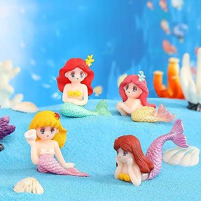 VEADOOLLY 4PCS Mermaid Fish Tank Decorations，Large Aquarium