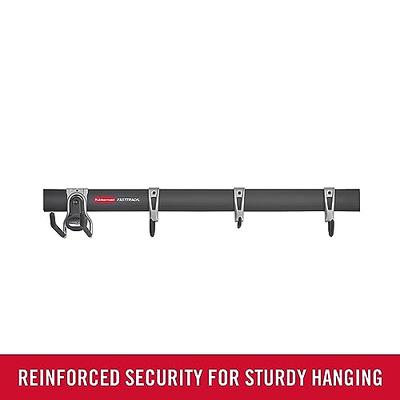 Rubbermaid FastTrack Wall Mounted Storage Rails + Organizing Hook