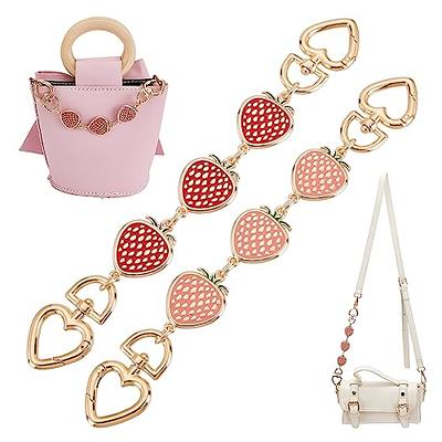 OLYCRAFT 2 Pcs 2 Colors Strawberry Shaped Bag Extender Purse Chain