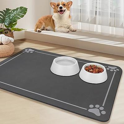 PADOOR Pet Feeding Mat-Absorbent Dog Food Mat-No Stains Dog Mat for Food and Water-Quick Dry Dog Bowl Mat-Pet Supplies Dog Accessories-Dog Products