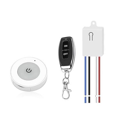 TORCHSTAR Wireless Light Switch and Receiver Kit, Simple Remote Control,  On/Off No Wire Switch for Tungsten, Incandescent, Filament, LED Lights,  Lamps, Signal Works up to 100ft RF Range 