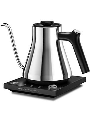  Gooseneck Electric Kettle INTASTING Fast Boiling Hot Water  Kettle Pour-over Coffee & Tea 100% Stainless Steel Tea Kettle for Boiling  Water Matte Black 0.9L Auto Shut-Off Boil Dry Protection Kettle, Black