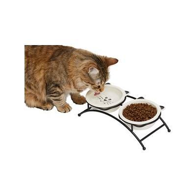 Frisco Wooden Elevated Dog & Cat Diner, 2-Cup