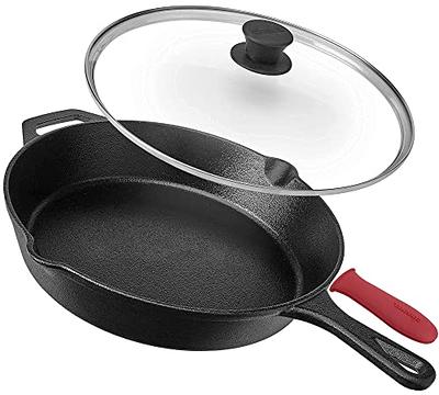 30cm Pre-Seasoned Cast Iron Skillet Pan 12  Pizza Pan with Dual