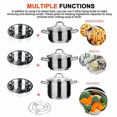 VENTION Large Steamer for Cooking, 3 Tier Steamer Pot, 13 2/5 Inch  Stainless Steel Steamer, Steam Pots for Cooking