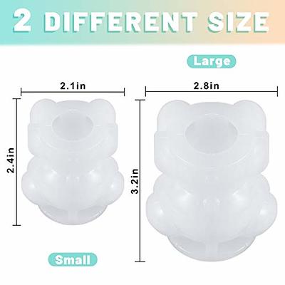 Whaline 3 Pack 3D Teddy Bear Ice Cube Mold Silicone Cute Bear Mould Soap  Candle Mold Ice Cube for Coffee Milk Tea Candy Gummy Fondant Cake Baking