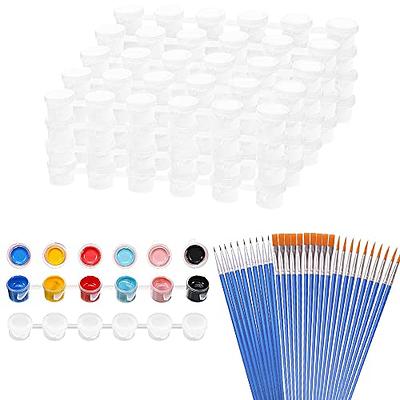  TEHAUX 6 Pcs Palette Oil Pot Double Cup Painting Brush Washer Brush  Cleaner Painting Cup Art Oil Cup Oil Painting Palettes Pigment Mixing Pot  Dip Cup Stainless Steel Toning