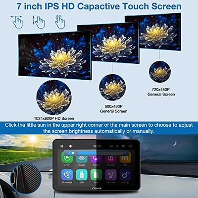 Carpuride W708 Wireless Apple Carplay & Android Auto, 7 Inch Portable Car  Play IPS Touch Screen Sync GPS Navigation Car Stereo Receiver, Bluetooth,  Mirror/Siri/Google/FM/AUX - Yahoo Shopping