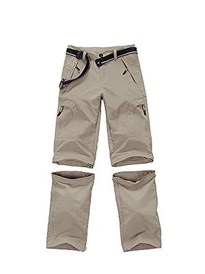  Womens Hiking Cargo Pants Elastic Waist Quick Dry Lightweight  Water Resistant Climbing Long Pants UPF SPF 50+ Light Grey S