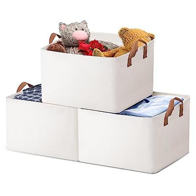 Homsorout 3 Pack Storage Boxes with Lids Foldable Storage Cubes