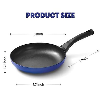 Cyrret Omelette Pan Small Skillet,Klein Blue Egg Pans Nonstick,Non