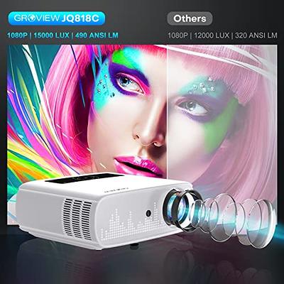 GROVIEW Projector, 4k Projector with WiFi and Bluetooth Support