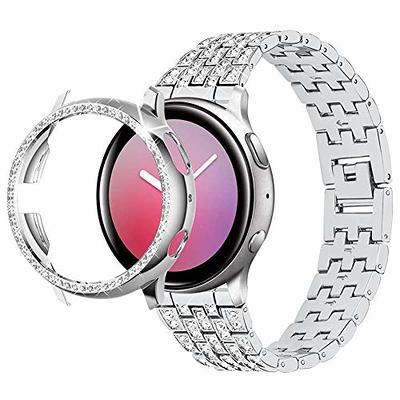 SUPOIX Band with Case ONLY Compatible for Samsung Galaxy Watch 6 40mm, 20mm  Women Bling Replacement Strap & PC Protective Bumper Face Cover for Galaxy  Watch 6 40mm (Silver/40mm) - Yahoo Shopping