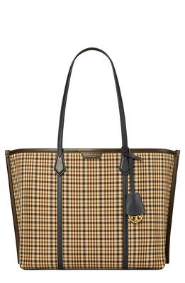 Tory Burch Perry check-pattern tote bag, Black