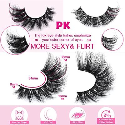 Fox Eye Lashes Angel Wing Mink Eyelashes Natural Look L Curl