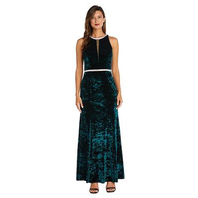 Women's R&M Richards Split Velvet Evening Gown, Size: 16, Dark Green -  Yahoo Shopping