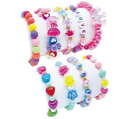 OOKWE Princess Bracelets 10Pcs for Kids Girls Pearl Bead Bracelets Teen  Jewelry Set Party Favor Costume Princess Pretend Play