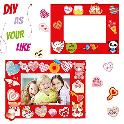 4E's Novelty Valentines Crafts for Kids Foam (Makes 12) Magnet Cupcake & Heart Cookie Kit Valentines Day Crafts for Kids Bulk for Classroom Home