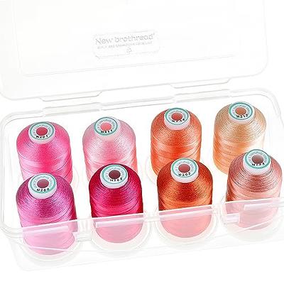 New brothread - 20 Options - 8 Snap Spools of 1000m Each Polyester  Embroidery Machine Thread with Clear Plastic Storage Box for Embroidery &  Quilting - Pink/Rose/Flesh - Yahoo Shopping