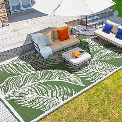 Outdoor Patio Rug Waterproof Camping - 5x8 ft Black Rugs Carpet, Plastic  Straw Area for Patios Clearance, Camping, Porch, Deck, Rv, Camper, Balcony