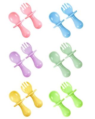 Qkie Toddler Utensils, Toddler Forks and Spoons, Baby Spoons Self Feeding,  Stainless Steel Baby Silverware with BPA Free Silicone Easy Grip, 8 Months+  - Yahoo Shopping