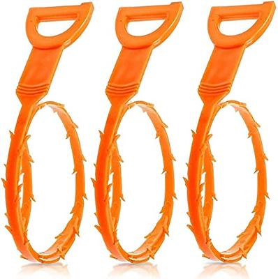 5 Pack 20 Inch Sink Snake Drain Clog Remover Flexible Drain Auger Hair  Cather Plumbing Snake Plastic Sink Hair Cleaner Tool for Shower Kitchen Sink  Sewer Bath Tub Bathroom