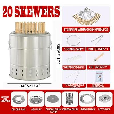 outdoor stainless steel skewer hanging stove