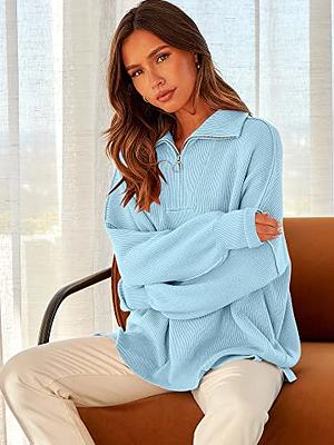 Fashion Slouchy Sweatshirt for Women Crew Neck Pullover Long Sleeve Drop  Shoulder Fall Casual Oversized T Shirts