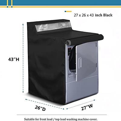 AKEfit Washer and Dryer Covers, Washing Machine Cover 420D Waterproof  Outdoor Top Load Washer Cover Dustproof Front Load Dryer Cover Pre-Window  with Zipper 27Wx26Dx43H Black 1 Pcs - Yahoo Shopping