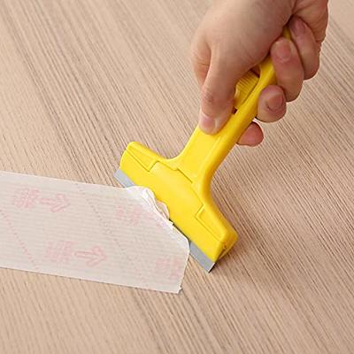  Plastic Razor Blade Scraper Double Sided - Plastic Scraper Tool  With 40pcs Metal & Plastic Razor Blades, Vinyl, Paint, Sticker Removal Tool  For Cleaning Car, Window, Glass, Wood, Non Scratch 