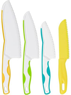 Zulay Kitchen Kids Knife Set for Cooking and Cutting - Blue