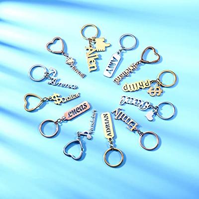 INBLUE Custom Keychain for Men with Name, Cute Keychains for Women with  Symbol Charms, Stainless Steel Personalized Keychains - Yahoo Shopping