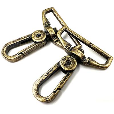 4 PCS Detachable Swivel Hooks Snap Hook, Heavy Duty Metal Push Gate Swivel  Lobster Clasp Keychain Clip Purse Making Accessories (Brushed Brass,1)