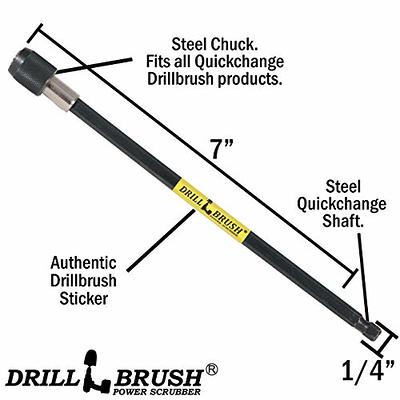 Drillbrush Stiff Bristle Power Scrubber Cleaning Kit with Extension, Patio, Deck Brush, Garden Statues, Headstones