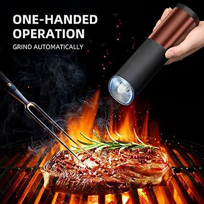 Electric Salt Grinder Set USB Rechargeable Electric Pepper Mill With LED  Light Adjustable Coarseness Kitchen Tools