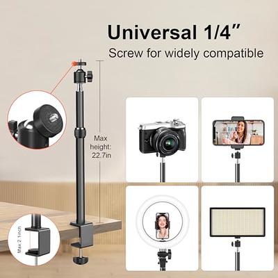 Selfie Ring Light for Desk Computer Laptop Video Conference Recording,  Evershop Ring Light with Adjustable Metal Stand&Phone Holder for Zoom  Meeting