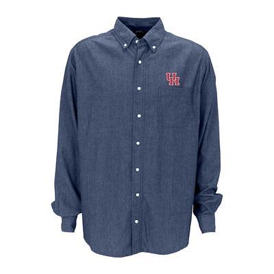 Men's Cutter & Buck Light Blue Kansas City Chiefs Big Tall Stretch Oxford Long Sleeve Button-Down Shirt