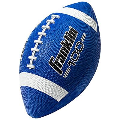 Franklin Sports Junior Size Football - Grip-Rite 1000, Blue/White 