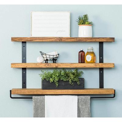 AquaTeak Teak Oil 36-in L x 9-in D Wood Floating Shelf (1 Shelves)