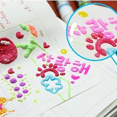 Bubble Pens, Magic Popcorn Pens, Print Bubble Pens Puffy 3d Art Safe Pens  For Kids Diy Greeting Birthday Cards