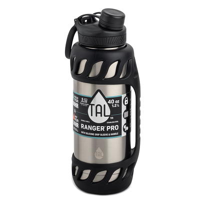 Tal Water Bottle Double Wall Insulated Stainless Steel Ranger Pro - 40oz - Black