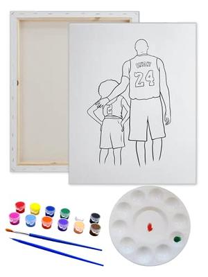 Couples Date Night Box Painting Kit, Predrawn Canvas Outline