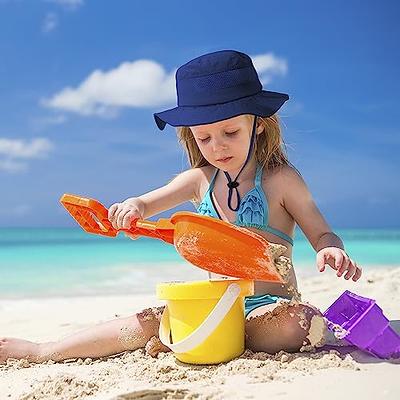 Kids Sun Hat with Neck Flap for Girls Boys, Wide Brim UV Protection UPF50+  Beach Hat with Adjustable Chin Strap 2-9 Years Blue - Yahoo Shopping